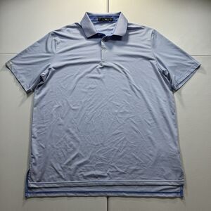 Ralph Lauren RLX Polo Shirt Mens XL Blue Golf Performance Wicking Stretch Casual